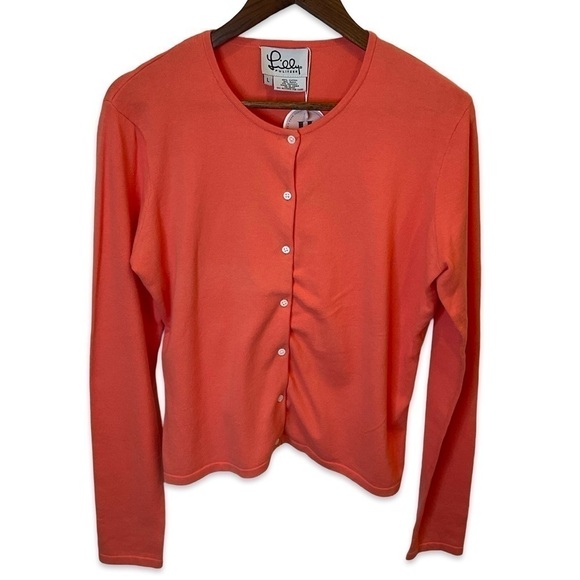 Lilly Pulitzer orange lightweight cardigan - Picture 1 of 6
